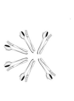 12-Piece Stainless Steel Spoon And Fork Set Silver 6.3inch - v1616699175/N45786065A_1