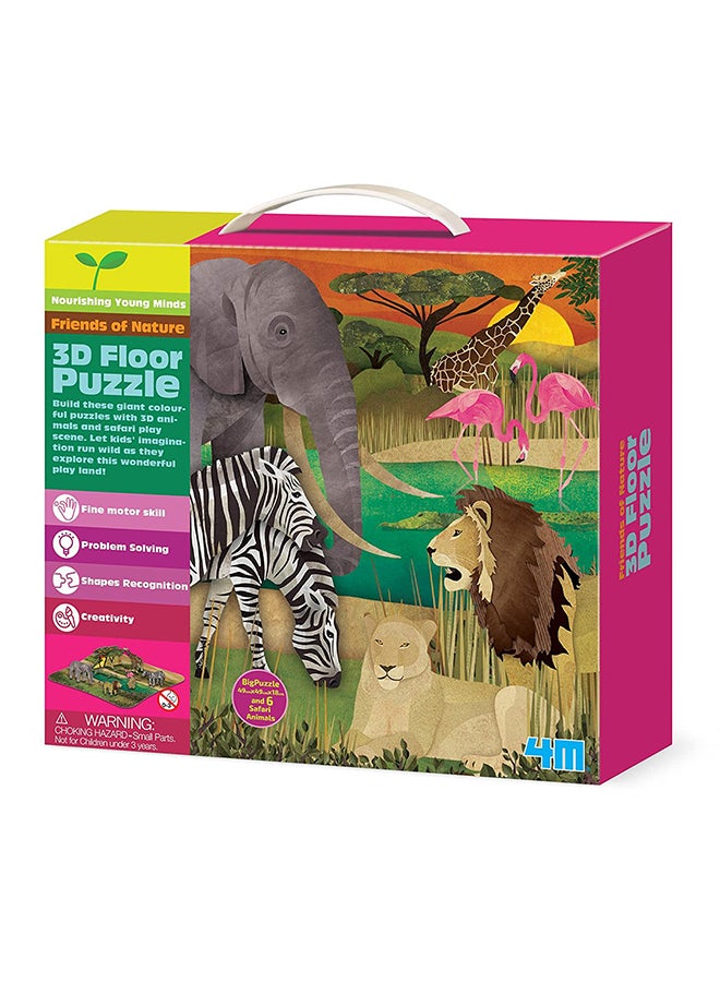 4m 9-Piece 3D Safari Floor Puzzle 