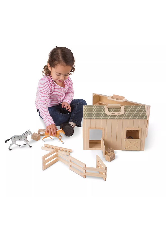 Fold And Go Stable Playset