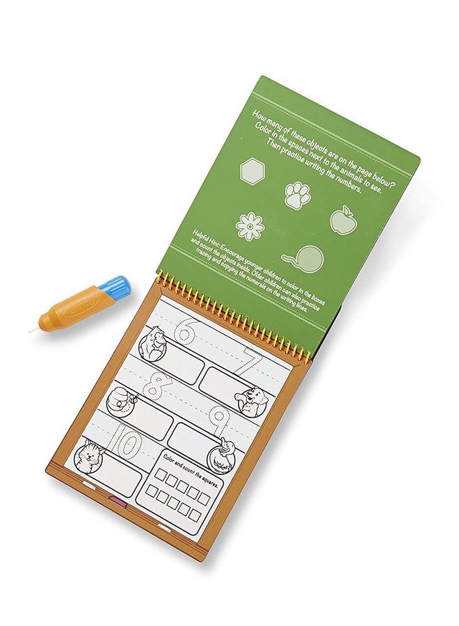 Melissa & Doug Water Wow - Numbers – Reusable Water-Reveal Activity Pad with 4 Reusable Pages & Refillable Pen – Learn Counting Mess-Free – Travel-Friendly Educational Toy – Ages 3+ MD5399 - Image 2