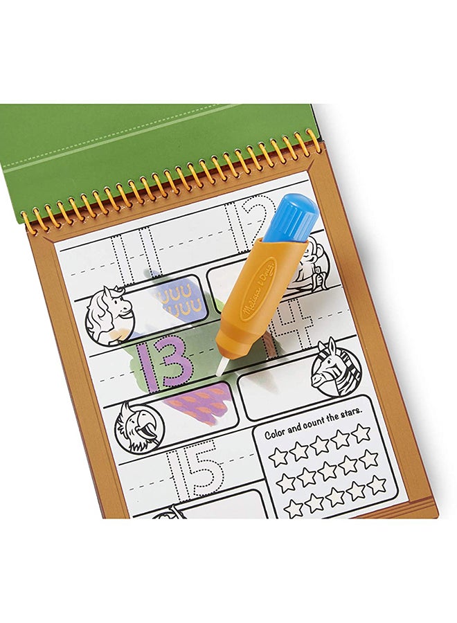 Melissa & Doug Water Wow - Numbers – Reusable Water-Reveal Activity Pad with 4 Reusable Pages & Refillable Pen – Learn Counting Mess-Free – Travel-Friendly Educational Toy – Ages 3+ MD5399 - Image 3