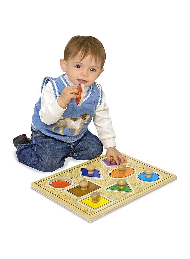 Melissa & Doug - Melissa And Doug Large Shapes Jumbo Knob 3390 - Jigsaws And Puzzles - Image 1