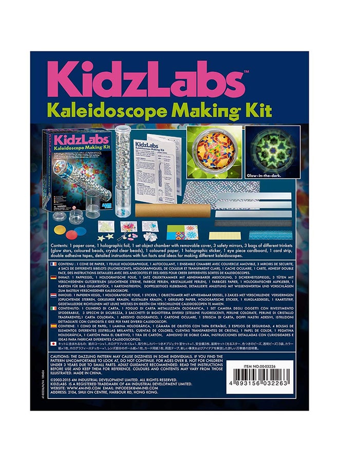 4M KidzLabs Kaleidoscope Making Kit – Build Your Own Optical Toy with Colored Beads, Foil & More | Learn Light Reflection & STEM Concepts | Arts & Crafts Science Kit for Kids Ages 7+ 16.7cm - Image 5