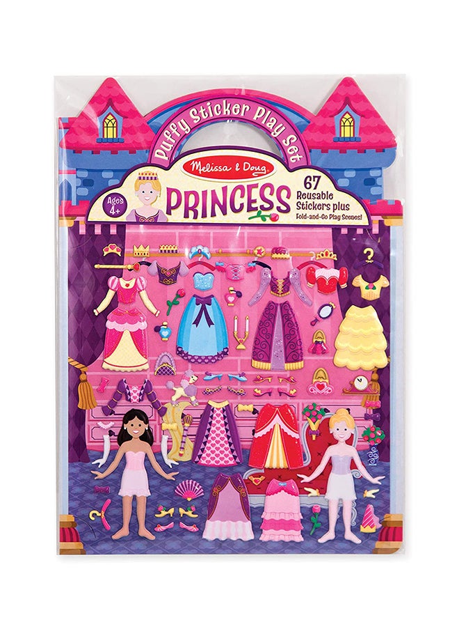 Melissa & Doug Puffy Sticker Play Set Princess – 67 Reusable Puffy Stickers with Mix‑&‑Match Royal Outfits, Accessories & 4 Fold‑Out Palace Scenes for Storytelling & Travel Fun | MD9100 11.5 x 8.25inch - Image 1