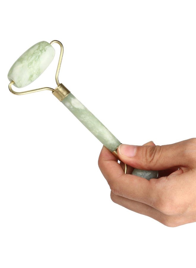 بيوينتي بكرة تدليك للوجه من حجر اليشم الملكي أخضر/ ذهبي 11 x 6سم - Image 3