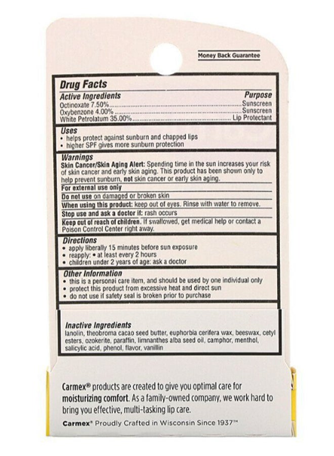 CARMEX SPF 15 Medicated Classic Lip Balm 10grams  - Image 3