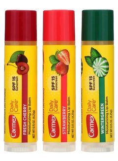 كارميكس عبوة مرطب شفاه ديلي كير بعامل حماية من الشمس SPF 15 مكونة من 3 قطع 12.5جرام  - Image 1