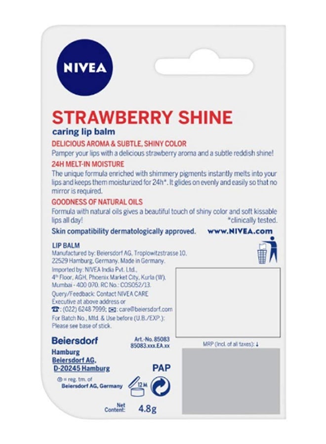 نيفيا مرطب شفاه ستروبري شاين بالفراولة أحمر 4.8جرام - Image 4