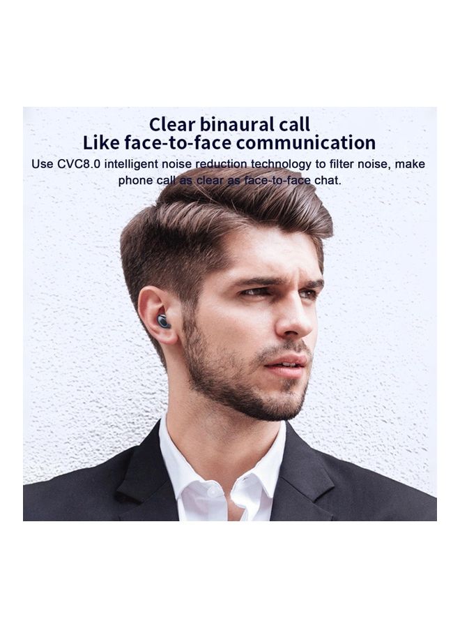 F9 TWS Bluetooth In-Ear Earbuds With Charging Case Black