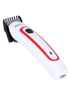 KRYPTON Rechargeable Hair Trimmer White/Black/Red  - Image 3