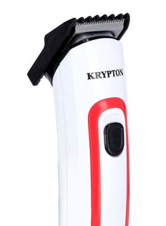 KRYPTON Rechargeable Hair Trimmer White/Black/Red  - Image 4