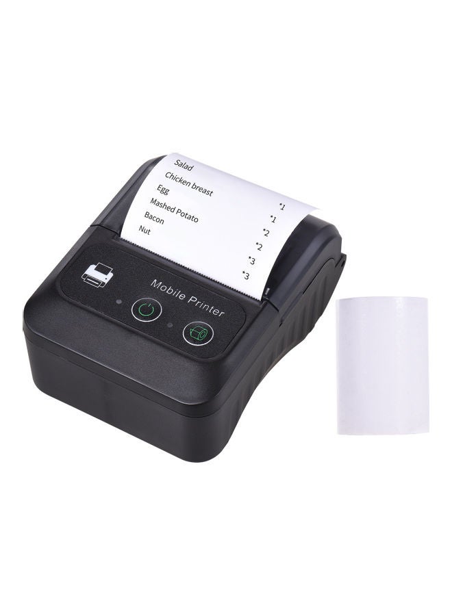 Aibecy Portable Wireless BT 58mm 2 Inch Thermal Receipt Printer Black - Image 1