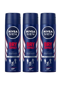 Nivea Pack Of 3 Dry Impact Deodrant 150x3ml  - Image 1