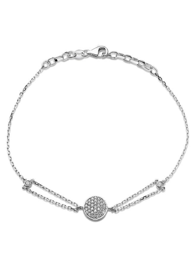 LIALI JEWELLERY 18K White Gold Petite Round Shape Bracelet 