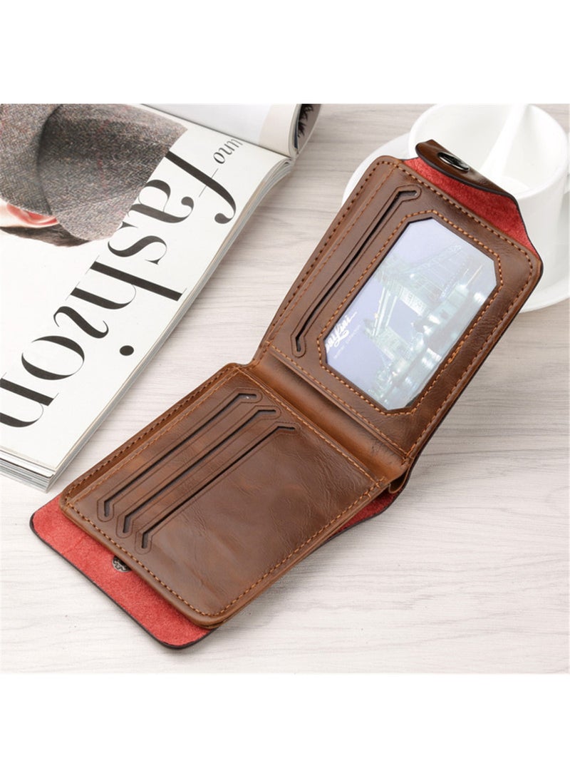 WLFF Faux Leather Bifold Wallet Brown  - Image 3
