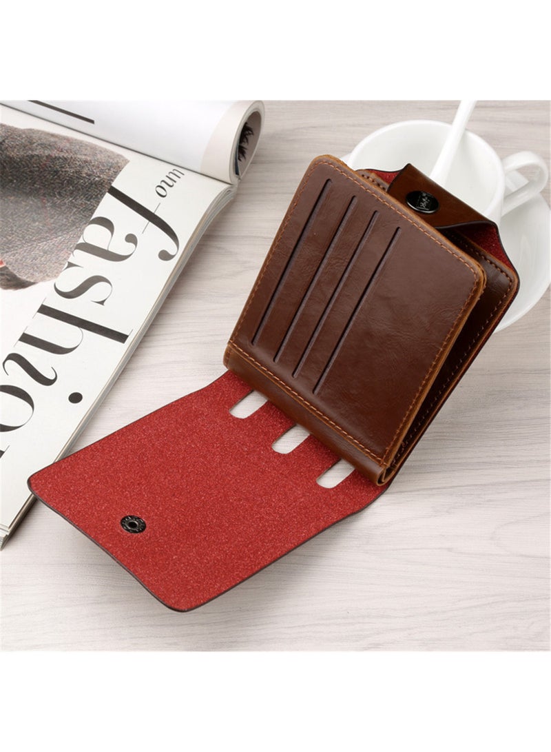 WLFF Faux Leather Bifold Wallet Brown  - Image 4