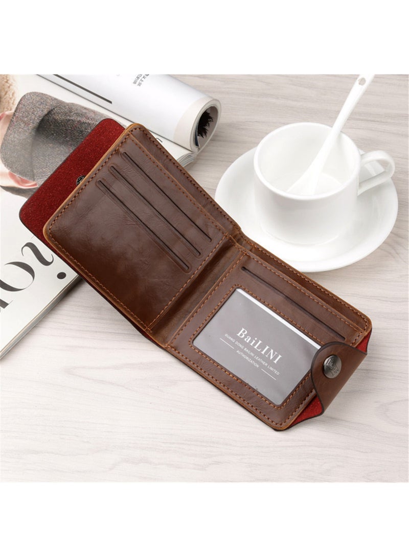 WLFF Faux Leather Bifold Wallet Brown  - Image 5