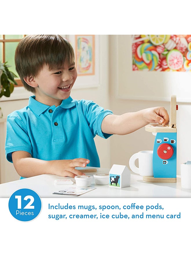 Melissa & Doug Wooden Brew & Serve Coffee Set – 11-Piece Pretend Play Toy with Cups, Sugar, Spoon & Coffee Pods – Encourages Imaginative Role Play – Ages 3+ | MD9842 - Image 3