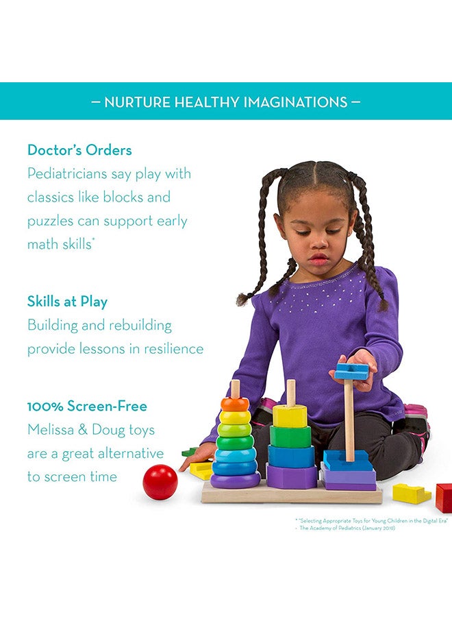 Melissa & Doug 25-Piece Geometric Stacking Blocks  - Image 5