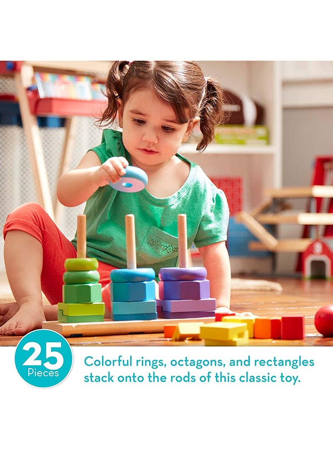 Melissa & Doug 25-Piece Geometric Stacking Blocks  - Image 4