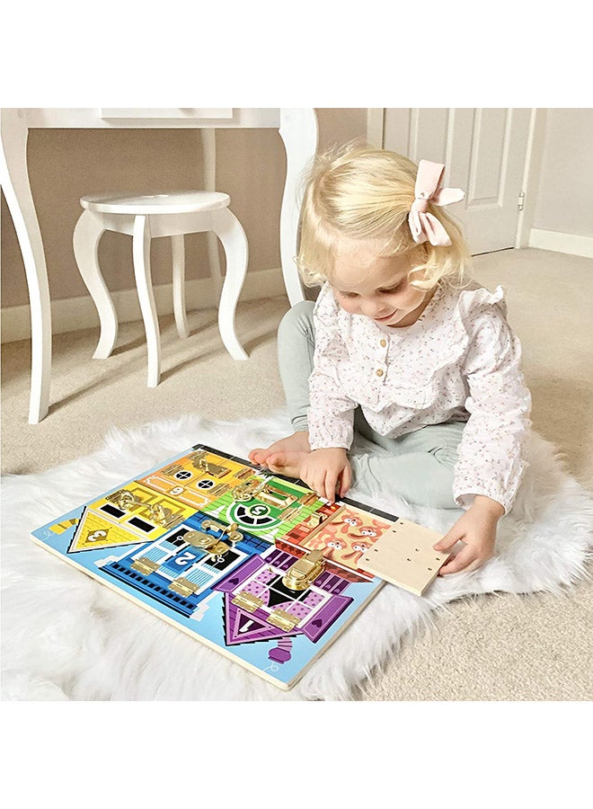 Melissa & Doug - Lock And Latch Activity Board Game - Image 1