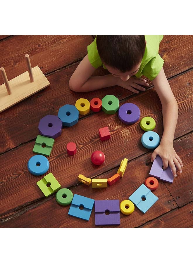 Melissa & Doug - Geometric Stacker Toddler Toy - Image 1