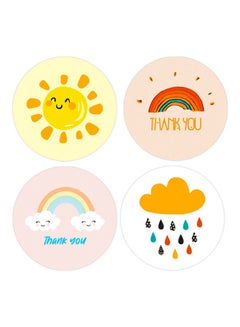 MissTiara Round Shape Thank You Sticker Roll Multicolour  - Image 3