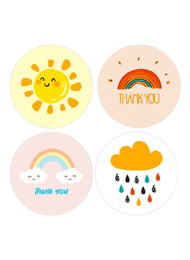 MissTiara Round Shape Thank You Sticker Roll Multicolour  - Image 3