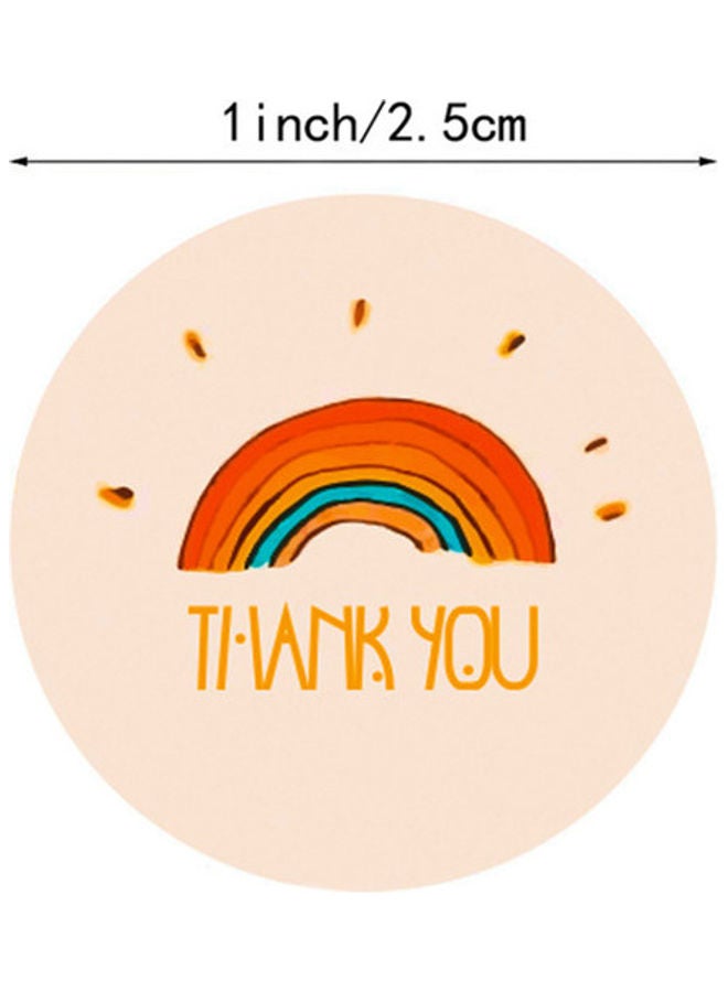 MissTiara Round Shape Thank You Sticker Roll Multicolour  - Image 4