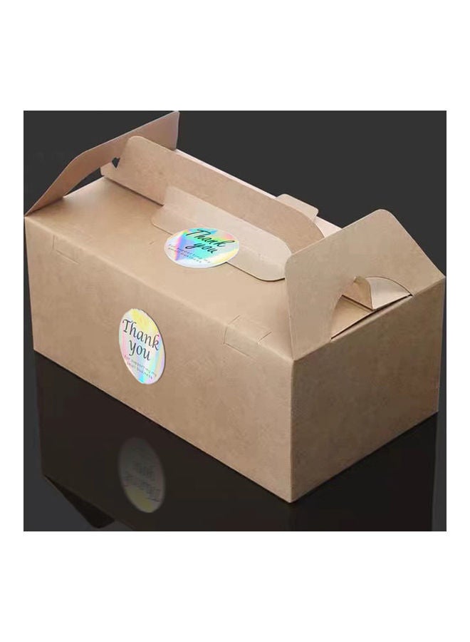 مس تيارا بكرة ملصقات بطبعة عبارة "Thank You" بشكل مستدير متعدد الألوان - Image 4