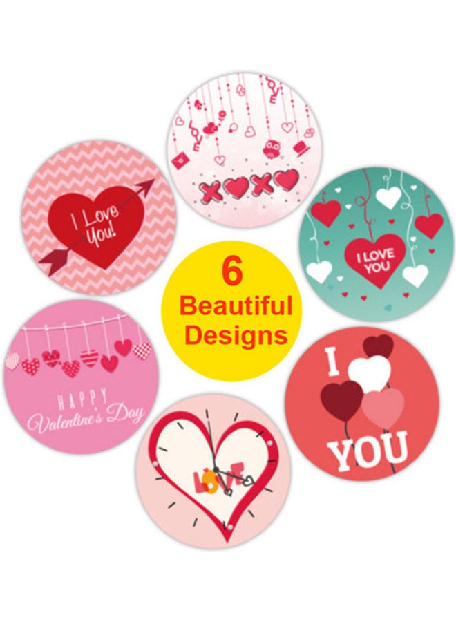 Round Shape Valentine's Day Sticker Roll Multicolour - v1616747022/N45788802A_2