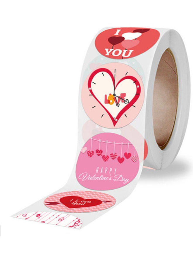 Round Shape Valentine's Day Sticker Roll Multicolour - v1616747022/N45788802A_3