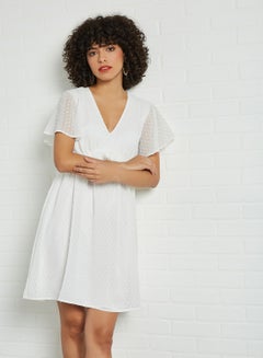 NA-KD Ruffled Trim Dress White  - Image 1