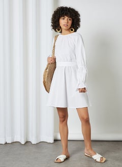 NA-KD Open Back Dress White  - Image 3