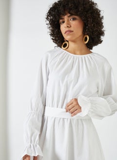 NA-KD Open Back Dress White  - Image 4