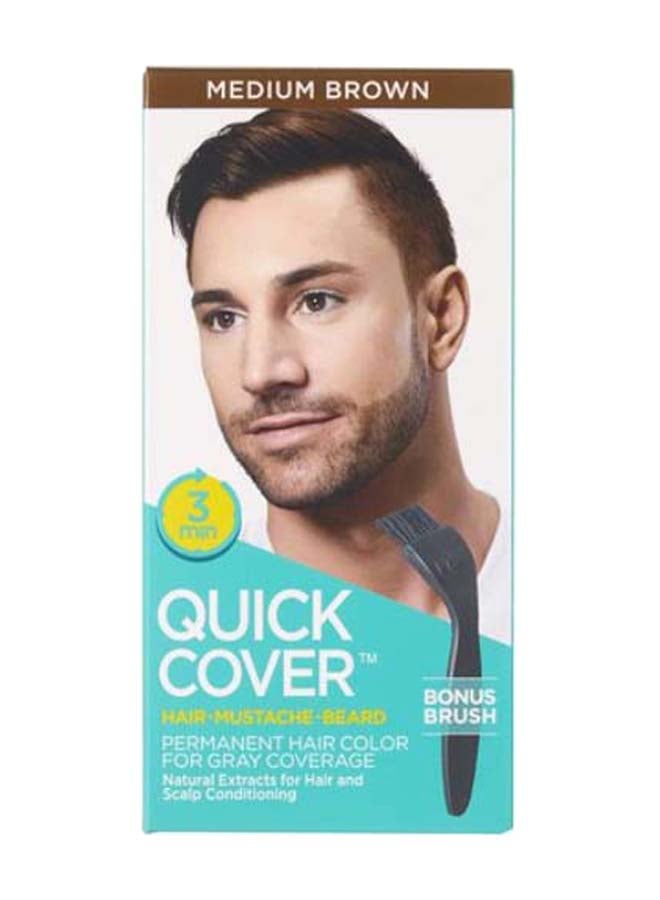 KISS Quick Cover Hair Colour Medium Brown 59.2ml  - Image 1