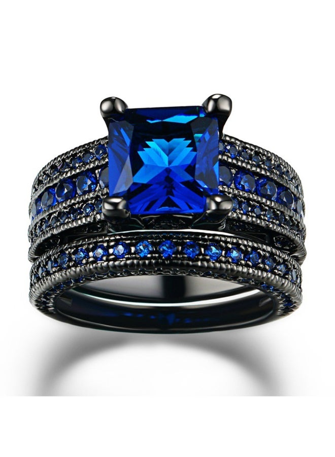 Sharpdo 2-Piece Fashionable Rhinestone Rings Set - Image 1