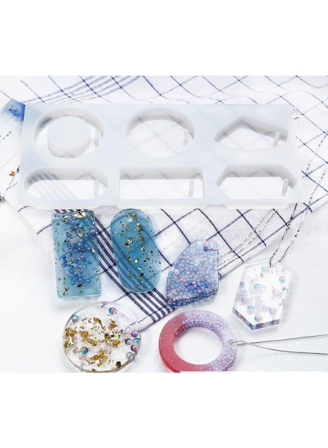 Generic - 6-Piece Silicone Mold Cavity Cabochon Gemstone Polymer Clay Crafting Jewelry Set - Image 1