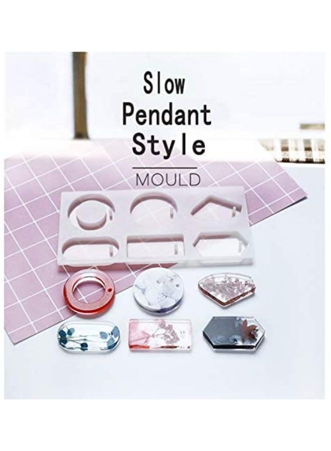 Generic - 6-Piece Silicone Mold Cavity Cabochon Gemstone Polymer Clay Crafting Jewelry Set - Image 1