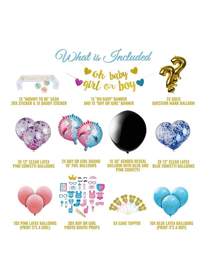 Gender Reveal Party Supplies Kit - Image 2