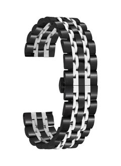 Replacement Stainless Steel Band For Smartwatch Black/Silver