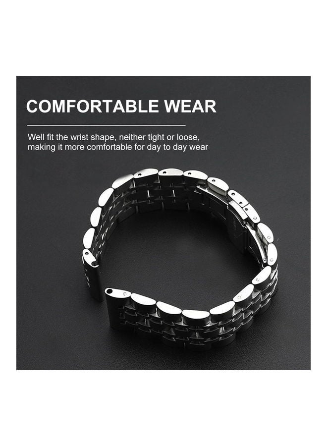 Replacement Stainless Steel Band For Smartwatch Silver/Rose Gold - Image 2