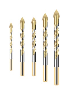 5-Piece Twist Head Drill Bit Set Gold/Silver - v1616765377/N45790660A_3