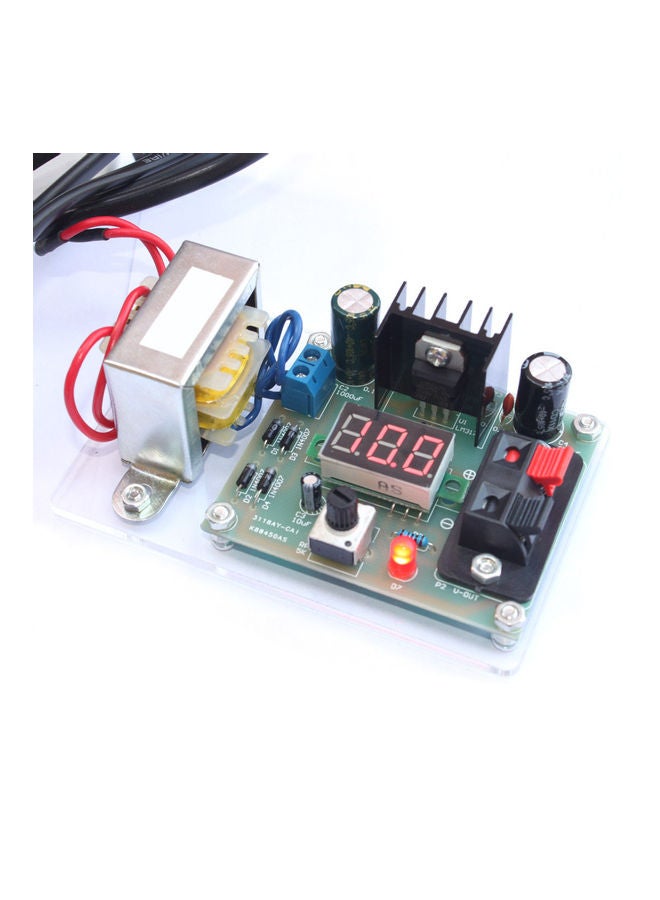 Generic - LM317 1.25V-12V Continuously Adjustable Regulated Voltage Power Supply DIY Kit with Transformer Multicolour - Image 1