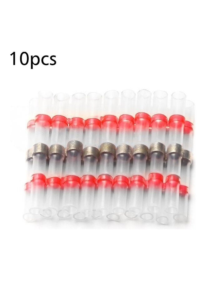10-Piece Waterproof Solder Seal Heat Shrink Butt Connectors with Soldering Sleeve Multicolour