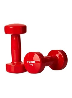 2 Piece Vinyl Dumbbell 2x3kg - v1616777942/N14744673A_1