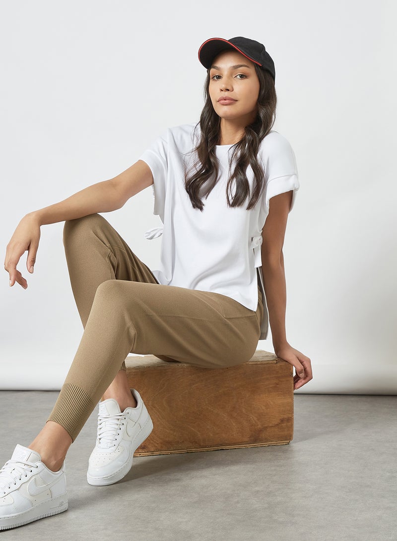 ANOTAH - French Terry Sweatpants Khaki - Image 1