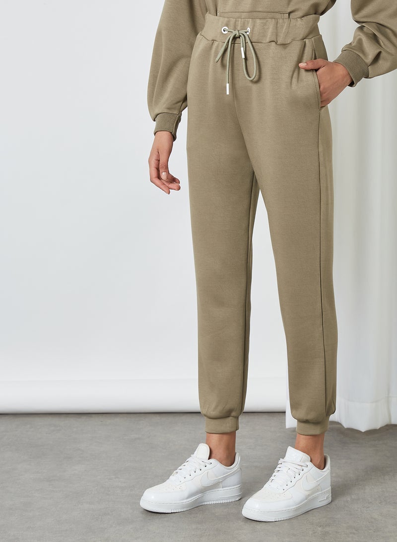 ANOTAH - French Terry Sweatpants Khaki - Image 1