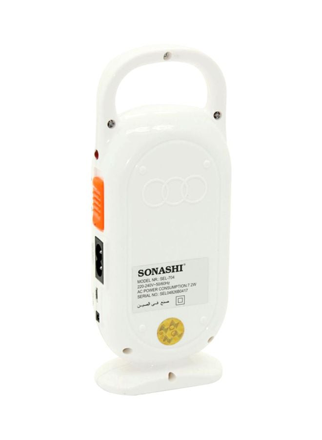 SONASHI Rechargeable Emergency Lantern with Bright LED Light  Builtin Battery with Working Time 4 Hours  Emergency Lanterns and Lights  Perfect for Home Camping Outdoor And Picnic SEL-704 White/Orange  - Image 2