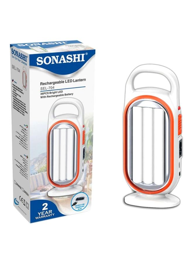 SONASHI Rechargeable Emergency Lantern with Bright LED Light  Builtin Battery with Working Time 4 Hours  Emergency Lanterns and Lights  Perfect for Home Camping Outdoor And Picnic SEL-704 White/Orange  - Image 5